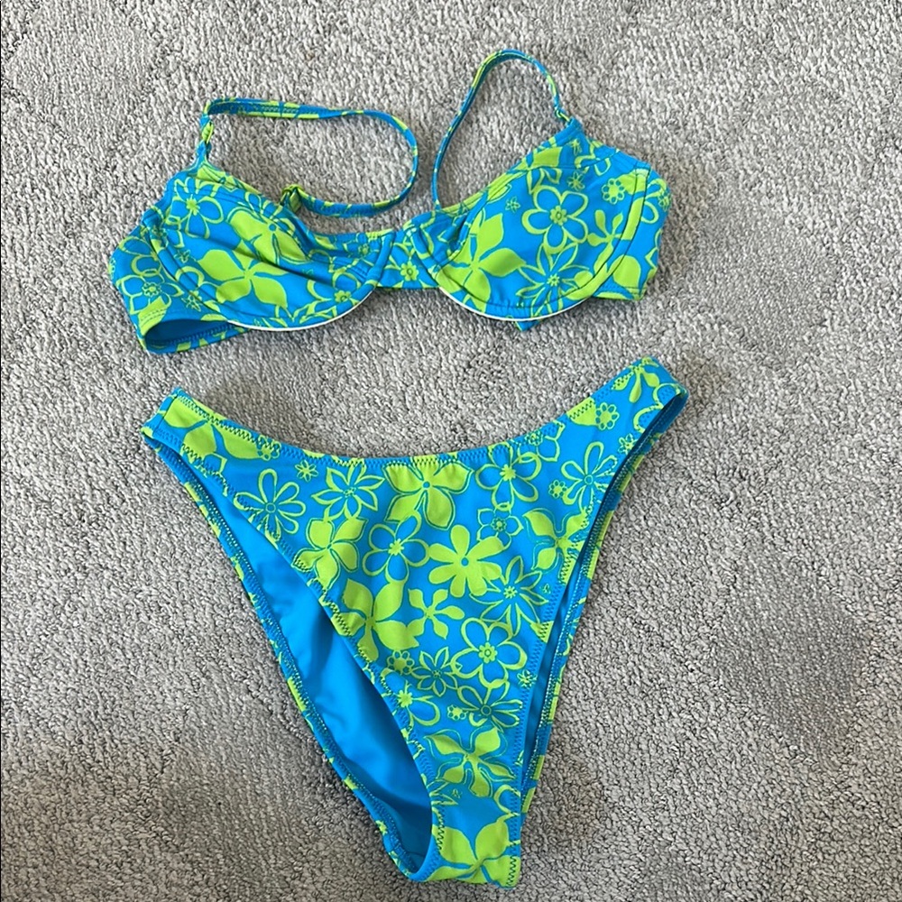 LA Hearts Floral Bikini Set